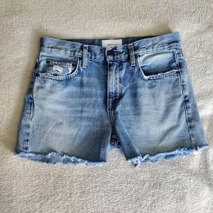 Current/Elliott Medium Wash Cut Off Denim Jean Shorts